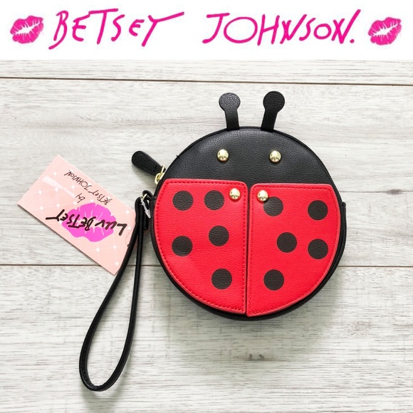 Betsey Johnson Handbags - 💋 LUV BETSEY 🐞 Ladybug Wristlet ~ Moveable Wings!